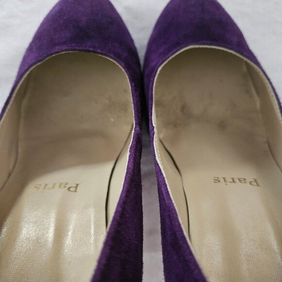 Christian Louboutin Fifi 100 Suede Pumps Purple - Size 10 - Picture 9 of 13